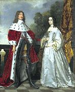 Gerard van Honthorst Double portrait of Friedrich Wilhelm I (1620- 1688) and Louise Henriette (1627-1667). painting